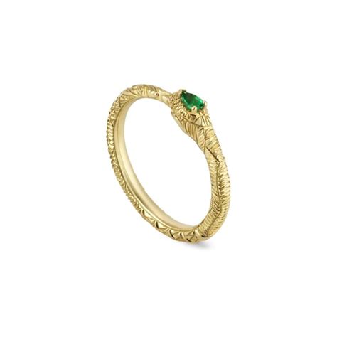 gucci ouroboros multi finger ring|Gucci 18ct Yellow Gold Ouroboros Emerald Snake Ring .